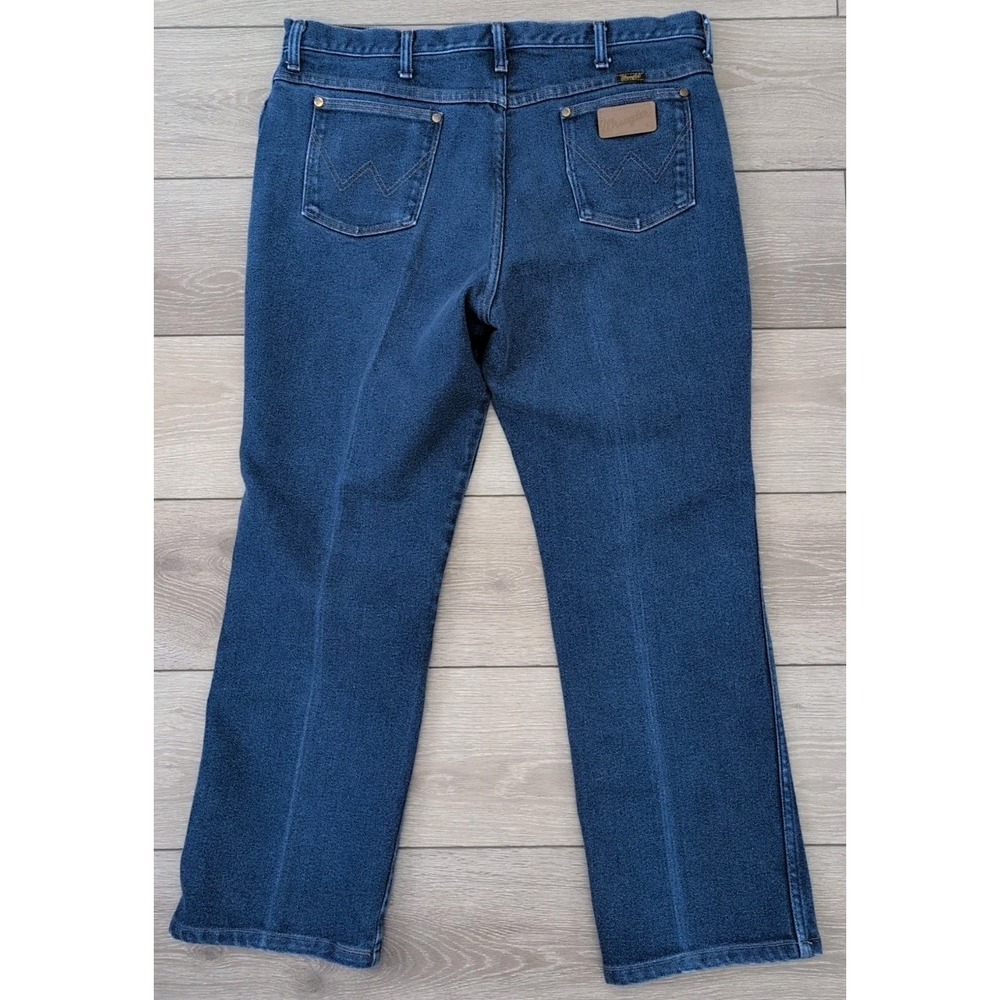 Wrangler Men's‎ Cowboy Cut Slim Stretch Straight Jeans 938NAV 40x30 Actual 38x28 - Picture 4 of 5